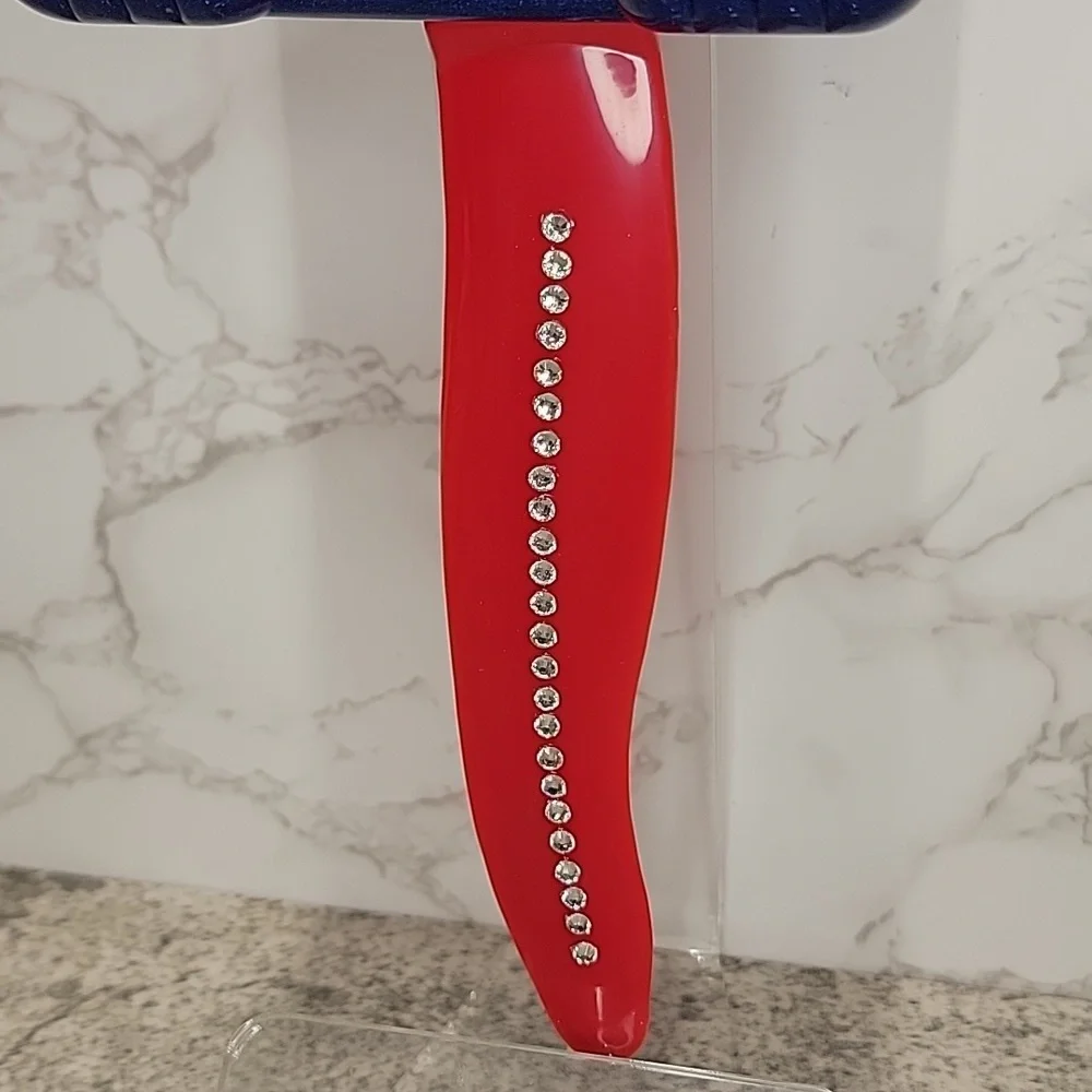 Rare Jeweled Red, White & Galaxy Blue Kit-Cat Klock LIMITED EDITION - Picture 8 of 16